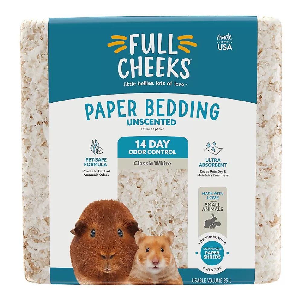 Guinea Pig<Full Cheeks Odor Control Small Pet Paper Bedding - Classic White