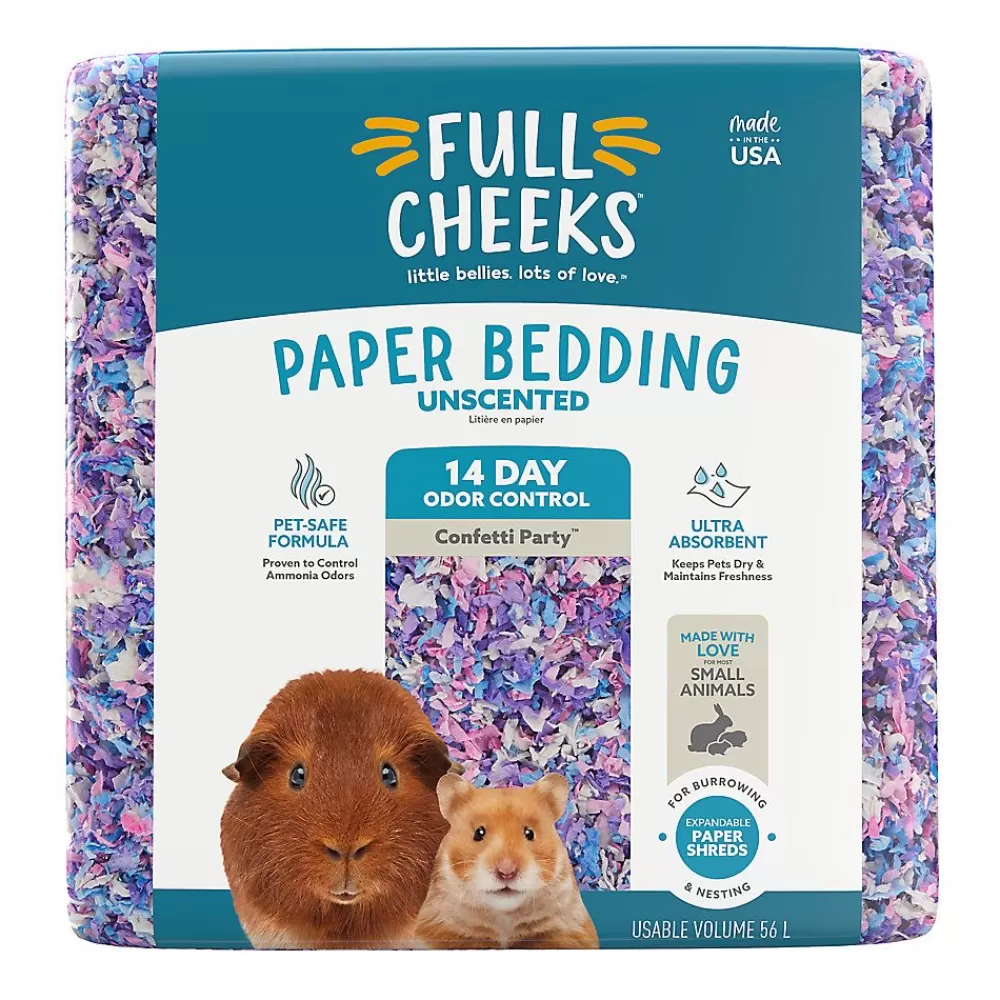 Ferret<Full Cheeks Odor Control Small Pet Paper Bedding - Confetti Party