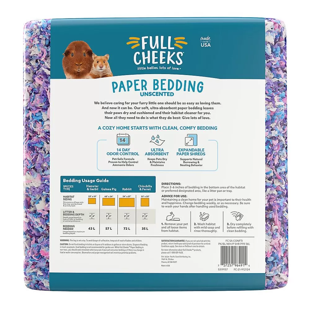 Ferret<Full Cheeks Odor Control Small Pet Paper Bedding - Confetti Party