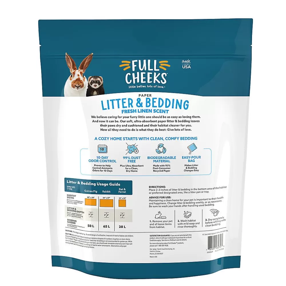 Litter & Bedding<Full Cheeks Odor Control Small Pet Paper Litter & Bedding - Fresh Linen Scent