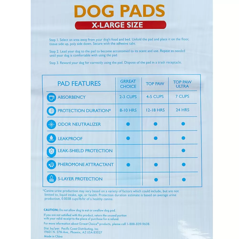 Cleaning Supplies<Great Choice ® X-Large Dog Pads - 28"L X 30"W