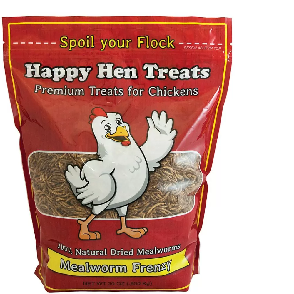 Feed<Happy Hen Treats Mealworm Frenzy Chicken Treats