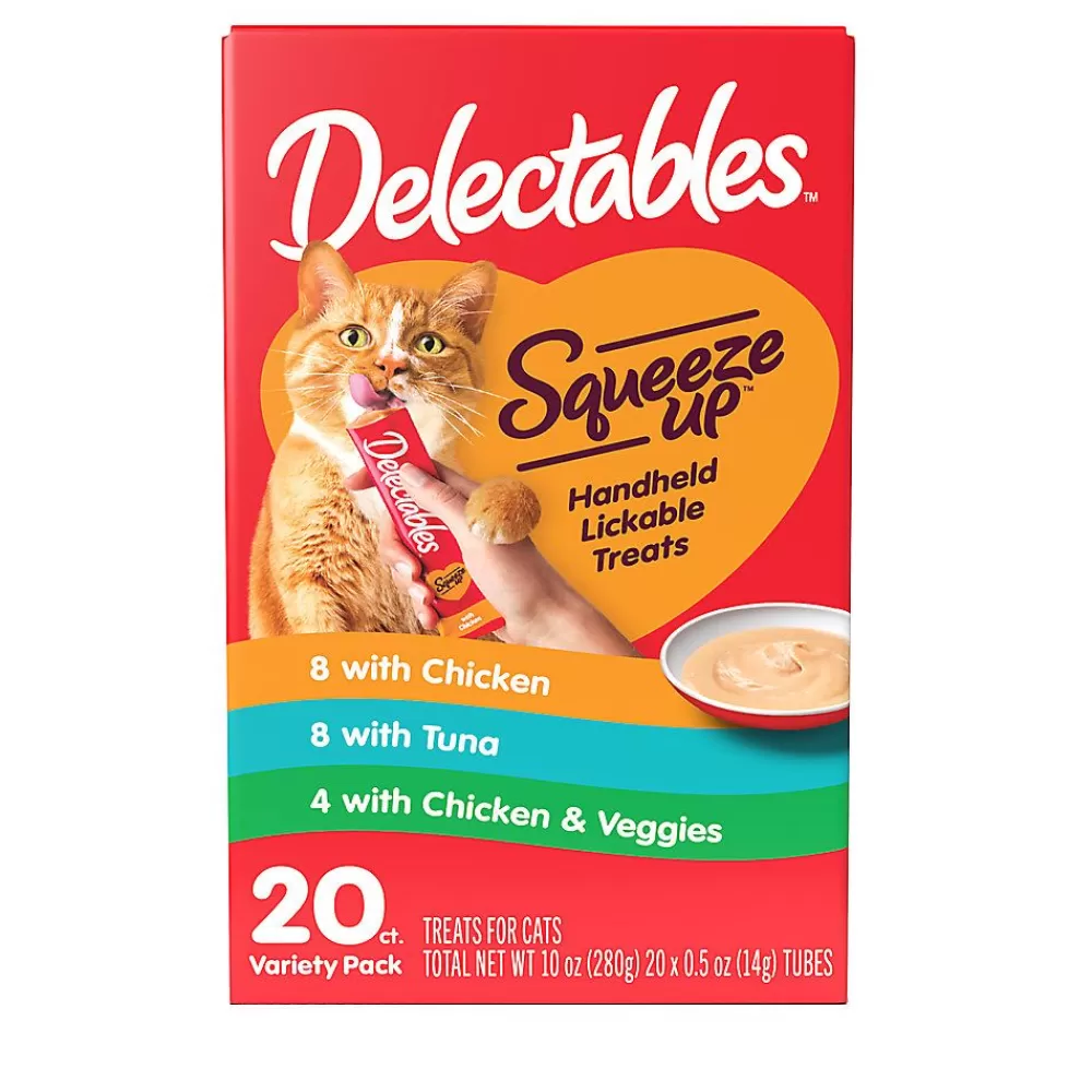 Treats<Hartz Delectables Squeeze Up Puree Variety Pack - 20 Pack