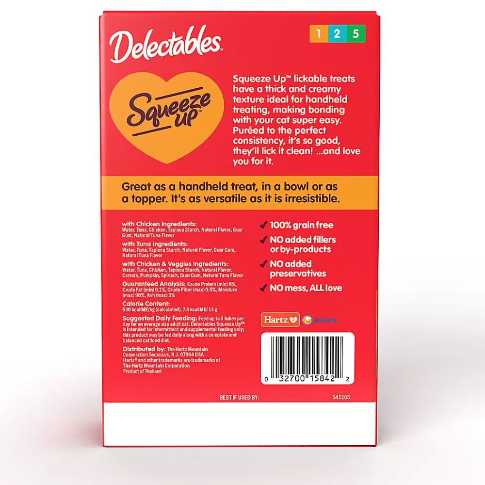 Treats<Hartz Delectables Squeeze Up Puree Variety Pack - 20 Pack