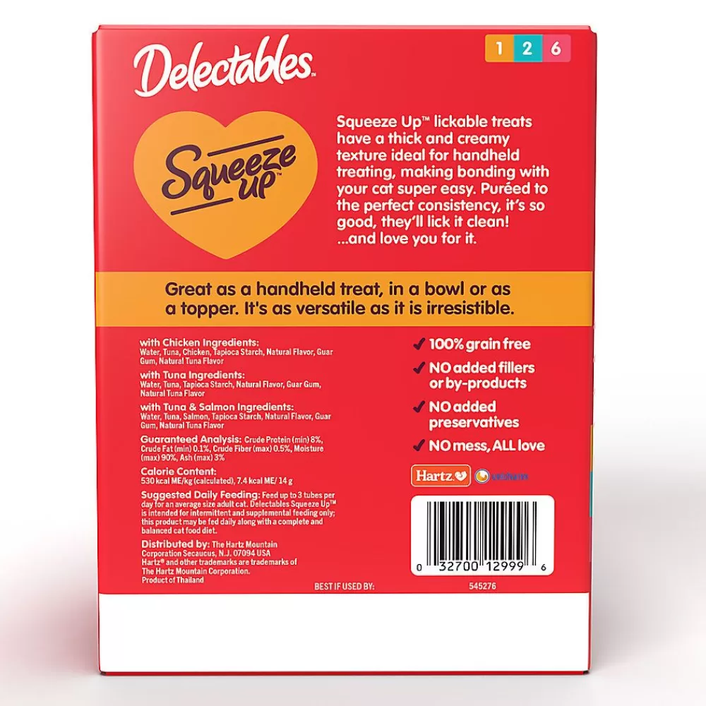 Treats<Hartz Delectables Squeeze Up Variety Pack