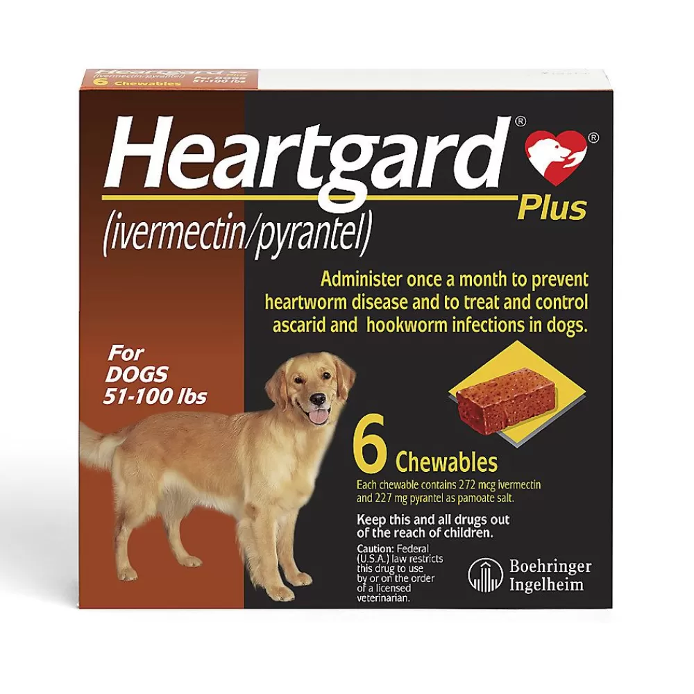 Pharmacy<Heartgard Plus Chewables For Dogs 51-100 Lbs Brown