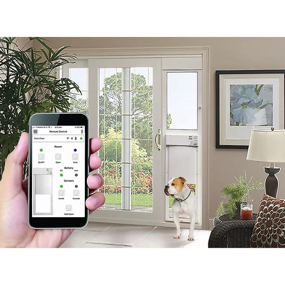 Gates<High Tech Pet ® Wi-Fi Enabled Smartphone Controlled Electronic Patio Dog & Cat Door, Tall