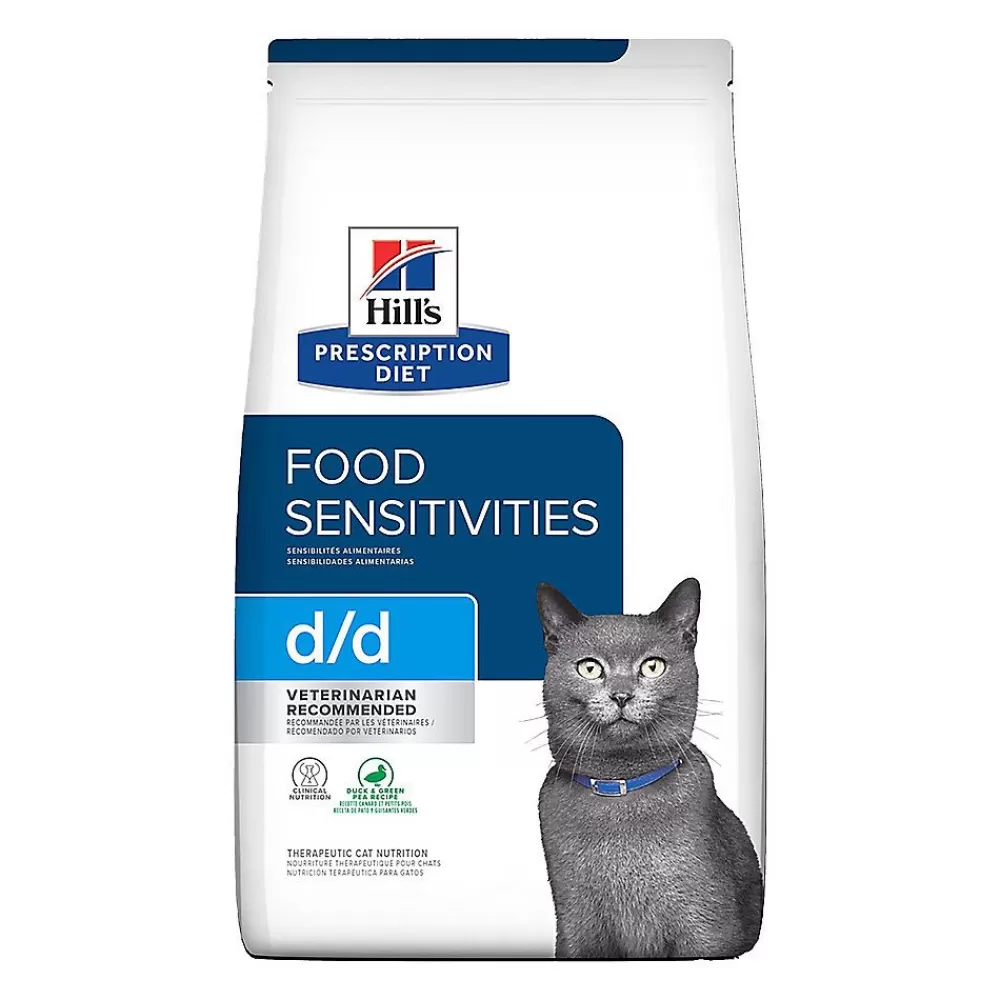 Veterinary Authorized Diets<Hill's Prescription Diet Hill'S® Prescription Diet® D/D Skin/Food Sensitivities Dry Cat Food - Grain Free, Duck & Green Pea