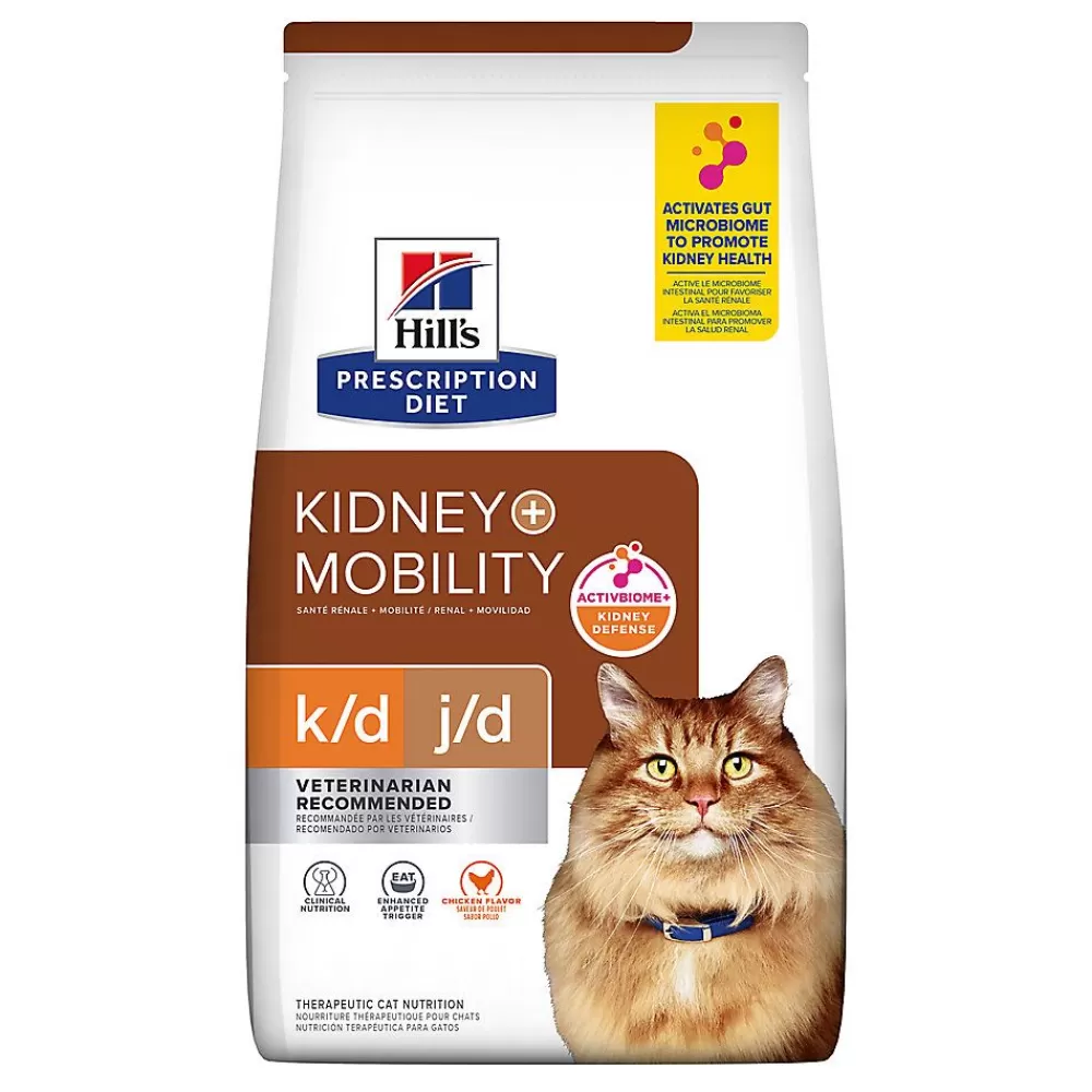 Veterinary Authorized Diets<Hill's Prescription Diet Hill'S® Prescription Diet® K/D Kidney Care + J/D Dry Cat Food - Chicken