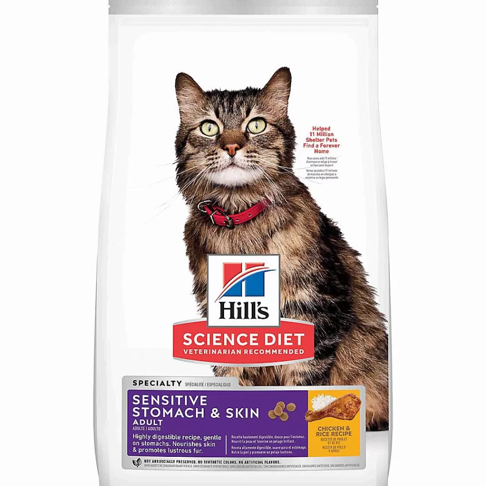 Dry Food<Hill's Science Diet Hill'S® Science Diet® Sensitive Stomach & Skin Adult Dry Cat Food - Chicken