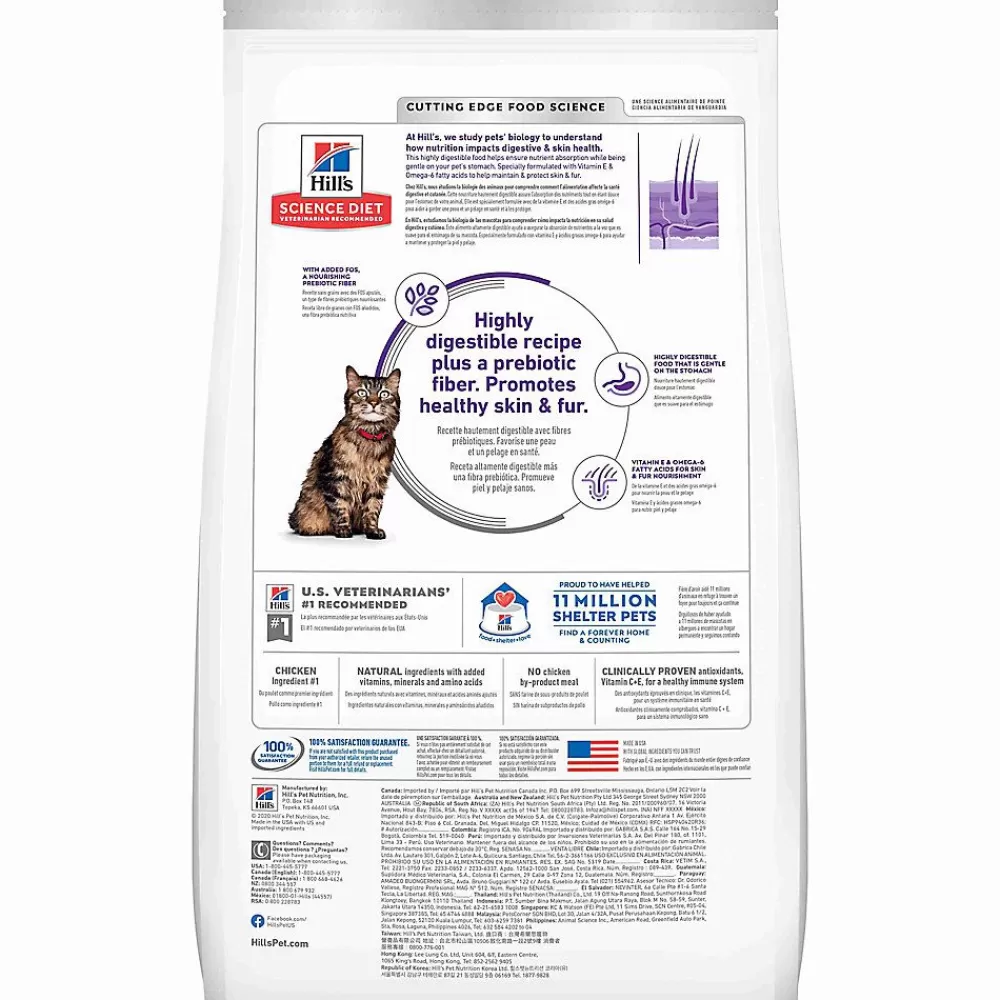 Dry Food<Hill's Science Diet Hill'S® Science Diet® Sensitive Stomach & Skin Adult Dry Cat Food - Chicken