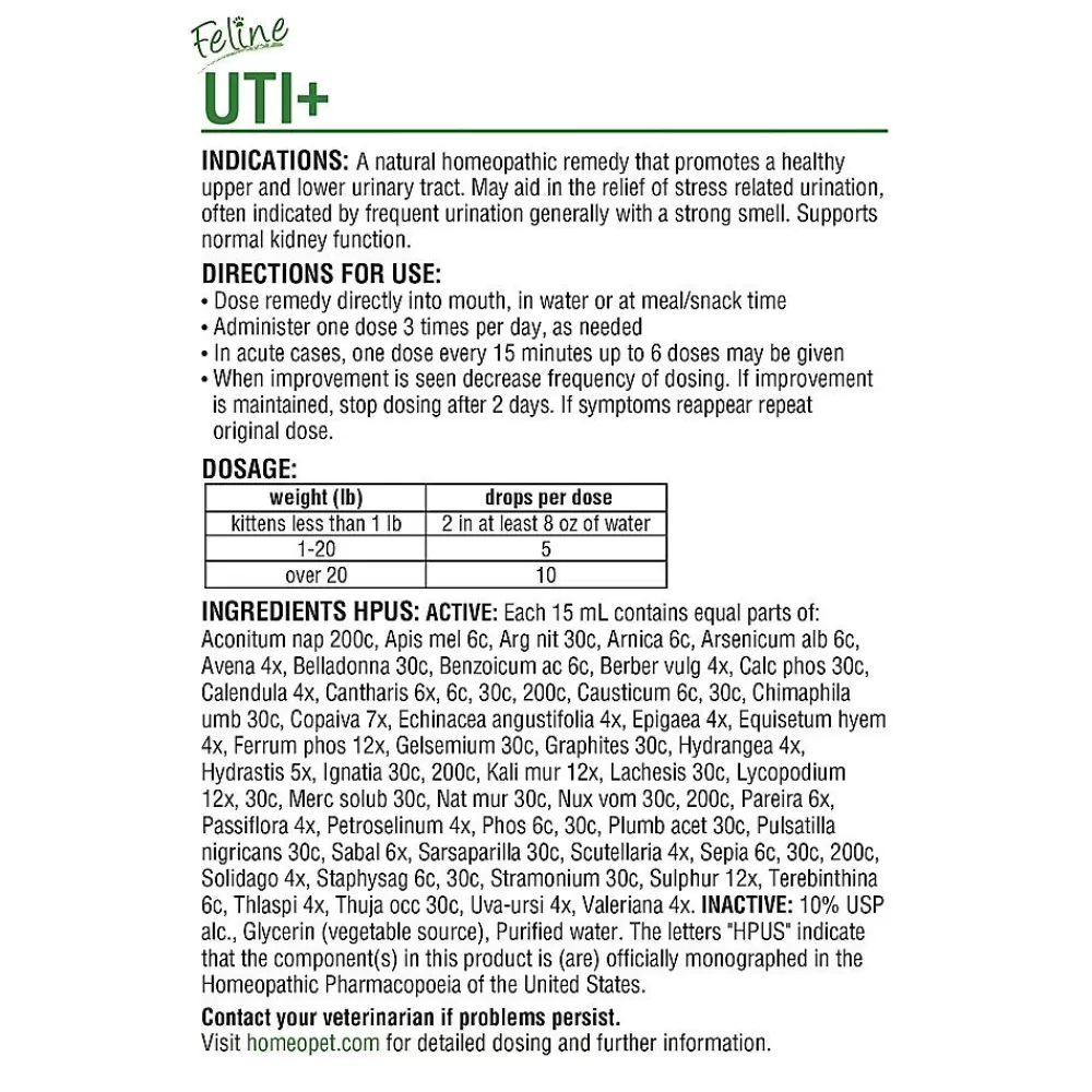 Vitamins & Supplements<HomeoPet ® Uti+ Urinary Tract Infection