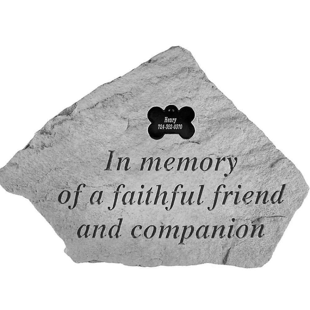 Personalized<Kay Berry A Faithful Friend With Dog Tag Personalized Memorial Stone