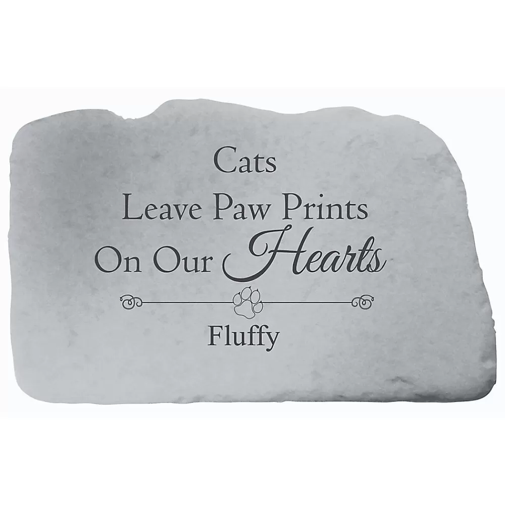 Personalized<Kay Berry Cats Leave Paw Prints Personalized Memorial Stone
