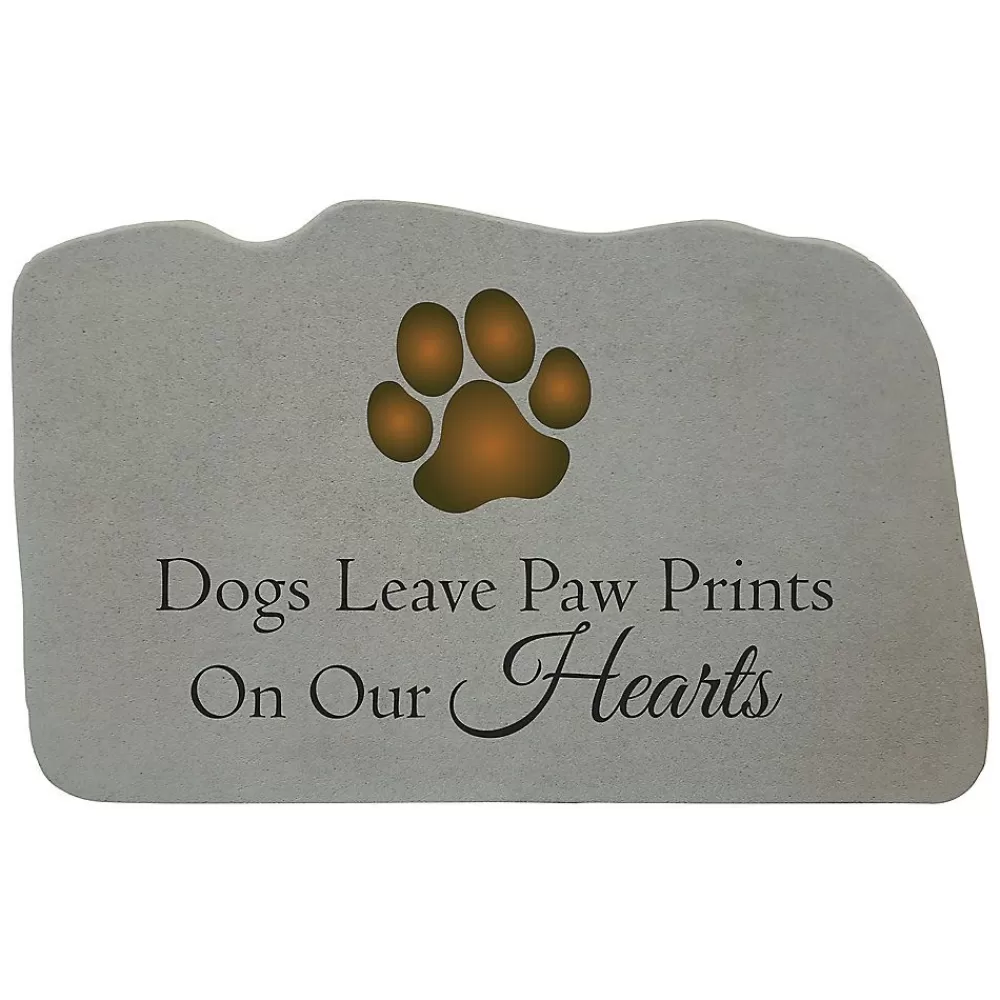 Stone<Kay Berry Dogs Leave Paw Prints With Paw Print Memorial Stone