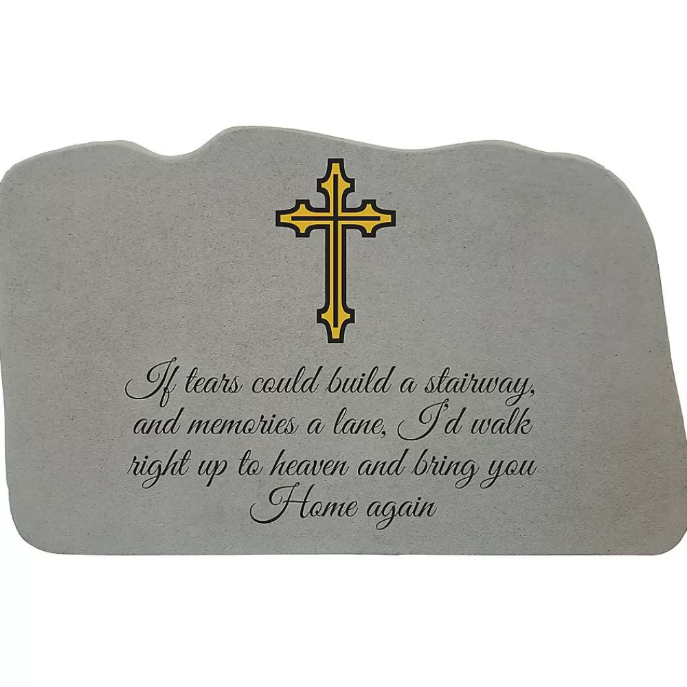 Stone<Kay Berry If Tears Could Build A Stairway With Cross Personalized Pet Memorial Stone