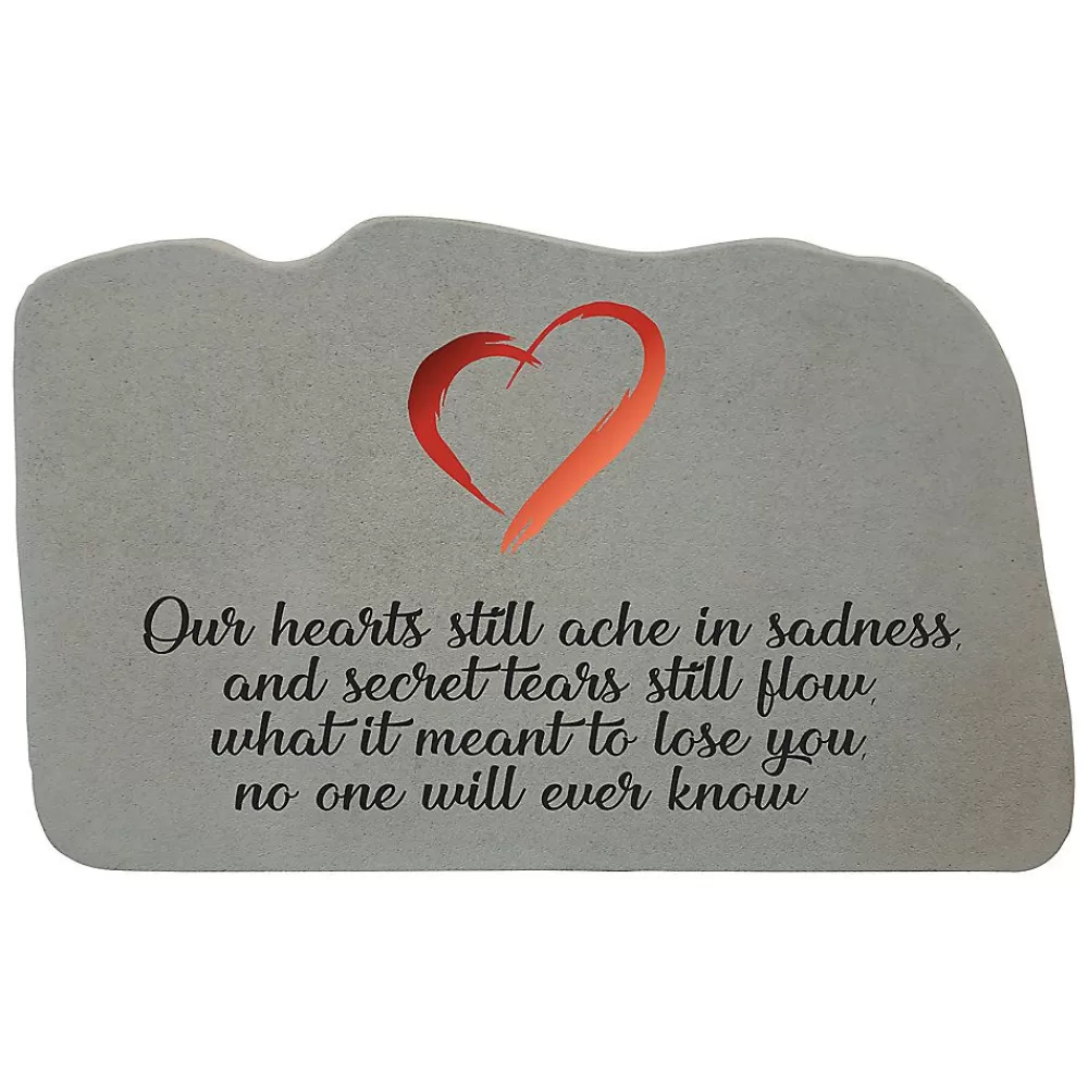 Stone<Kay Berry Our Hearts Still Ache With Red Heart Pet Memorial Stone