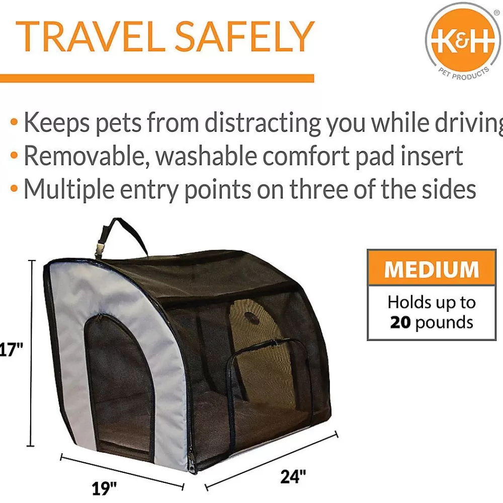 Car Rides<K&H Pet Products Travel Safety Carrier Black & Gray