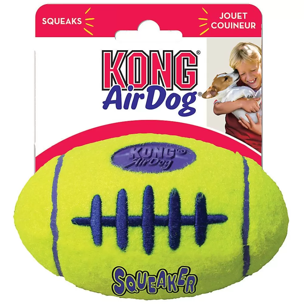 Toys<KONG ® Airdog® Football Squeaker Dog Toy Yellow