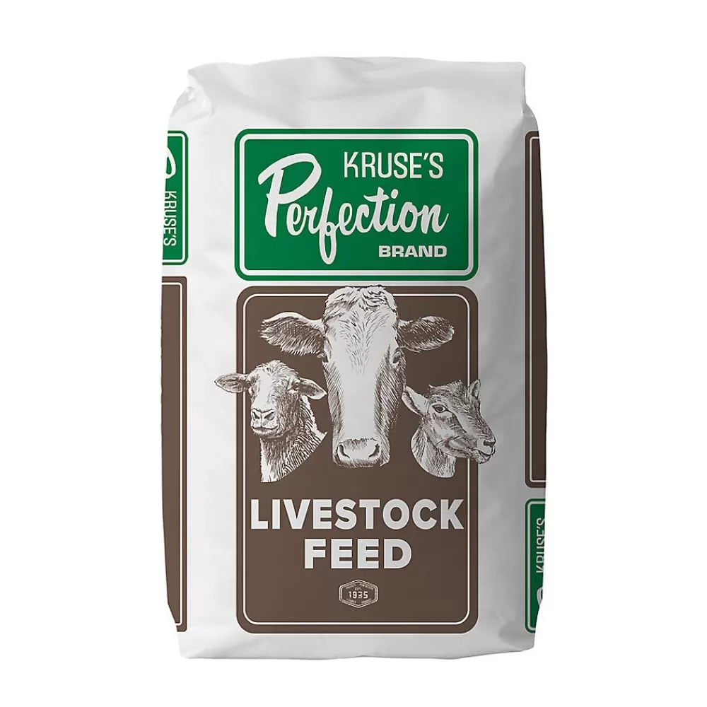 Feed<Kruse's Perfection Brand Goat Ration Feed, 50Lb