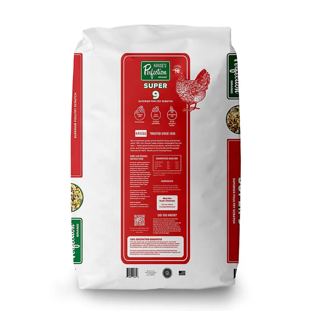 Feed<Kruse's Perfection Brand Super 9 Scratch Chicken Feed, 40Lb