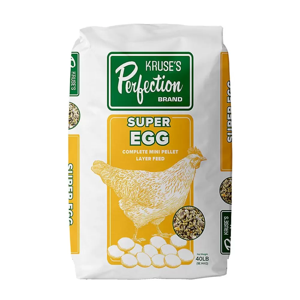 Chicken<Kruse's Perfection Brand Super Egg Complete Chickhen Feed, 40Lb