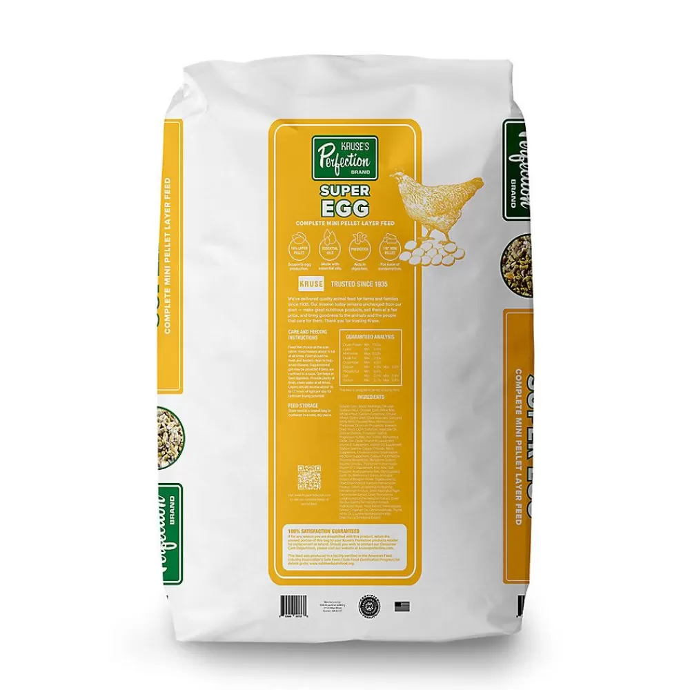Chicken<Kruse's Perfection Brand Super Egg Complete Chickhen Feed, 40Lb