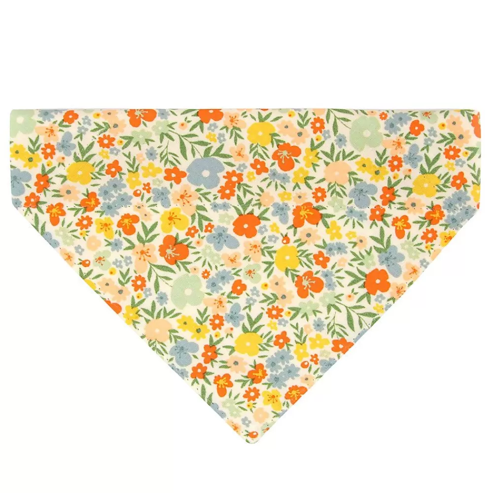 Clothing & Accessories<Made By Cleo ® Aurora Yellow Floral Slide-On Cat Bandana