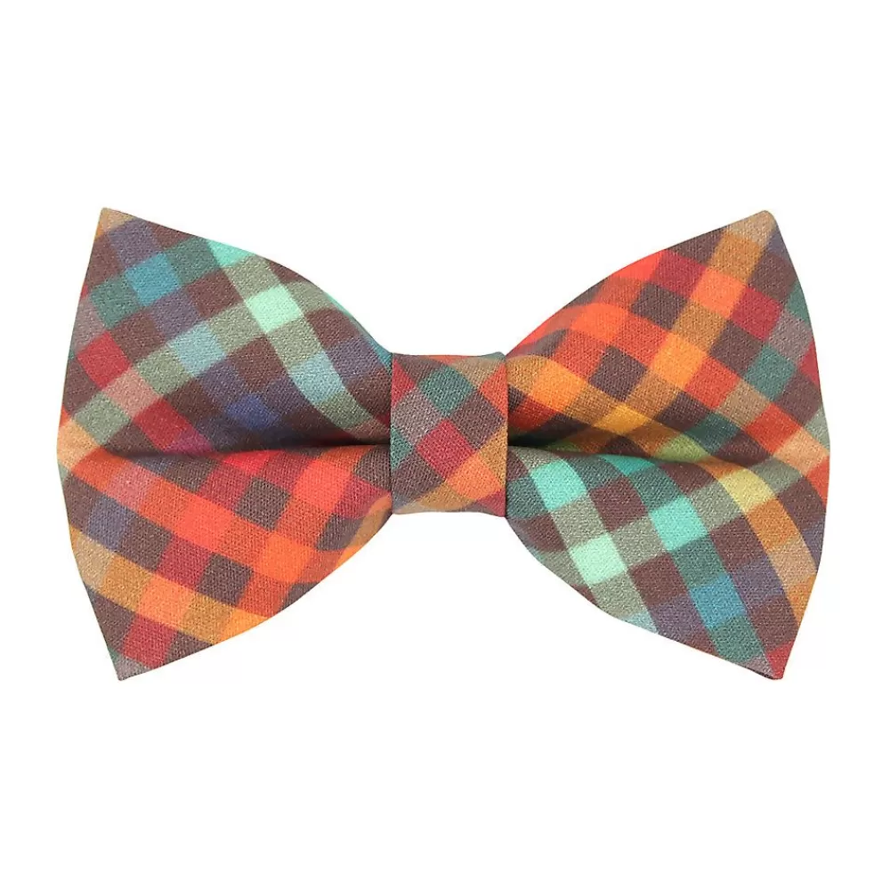 Clothing & Accessories<Made By Cleo ® Campfire Fall Plaid Cat Bow Tie