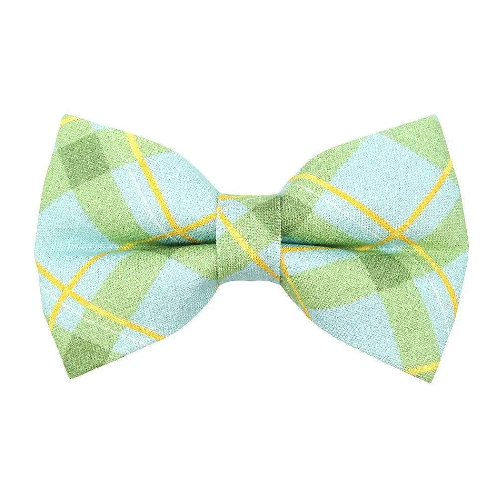 Clothing & Accessories<Made By Cleo ® Carmel Mint Plaid Cat Bow Tie