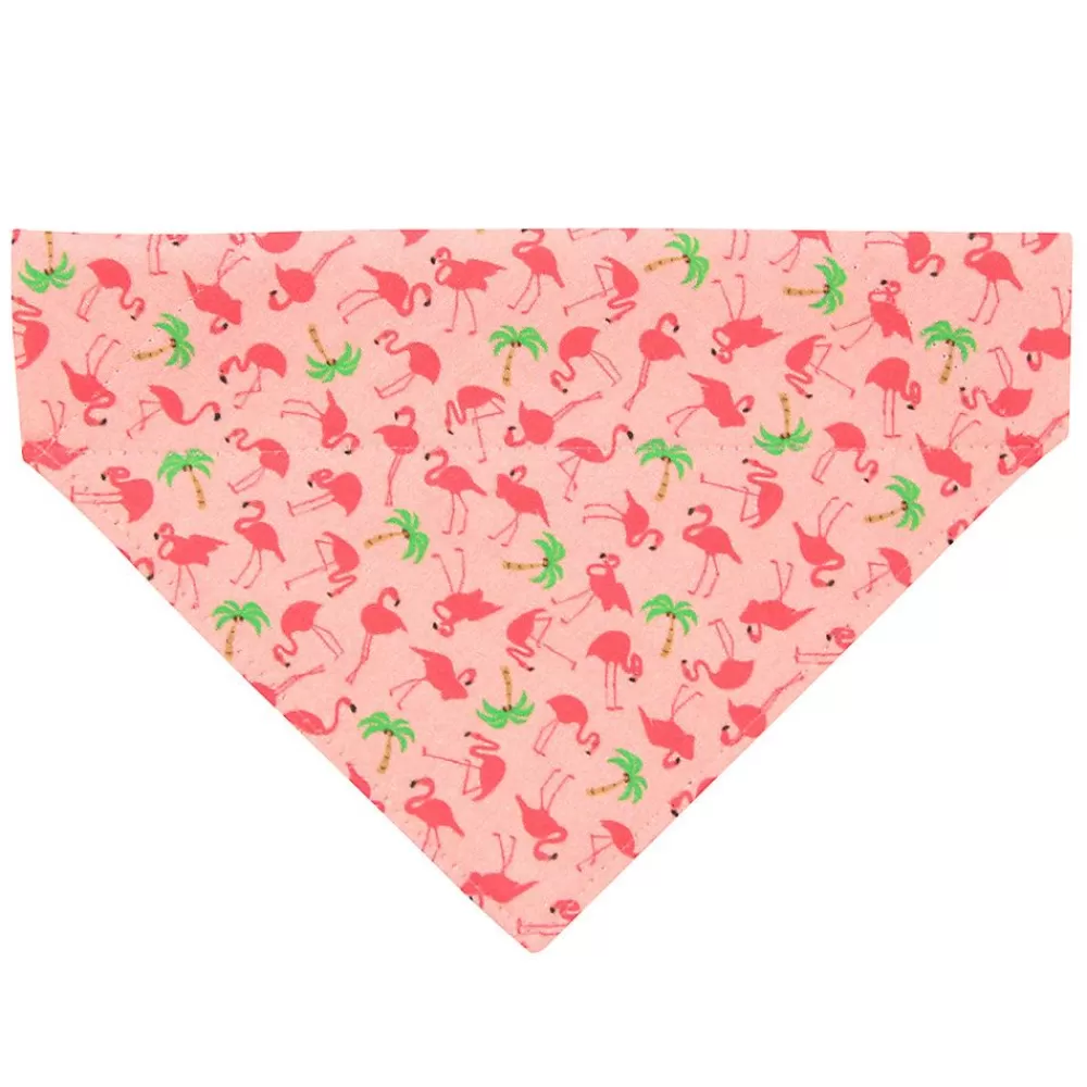 Clothing & Accessories<Made By Cleo ® Flamingo Pink Tropical Slide-On Cat Bandana