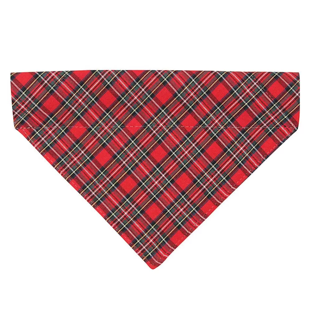 Clothing & Accessories<Made By Cleo ® Hearthside Plaid Slide-On Cat Bandana