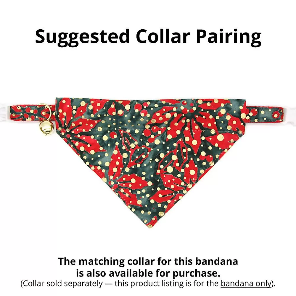 Collars, Harnessess & Leashes<Made By Cleo ® Joy Christmas Slide-On Cat Bandana