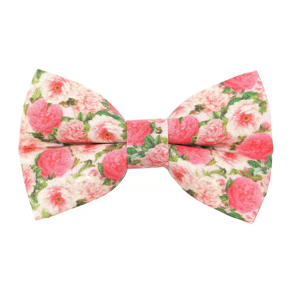 Clothing & Accessories<Made By Cleo ® Pretty In Peony Pink Floral Cat Bow Tie