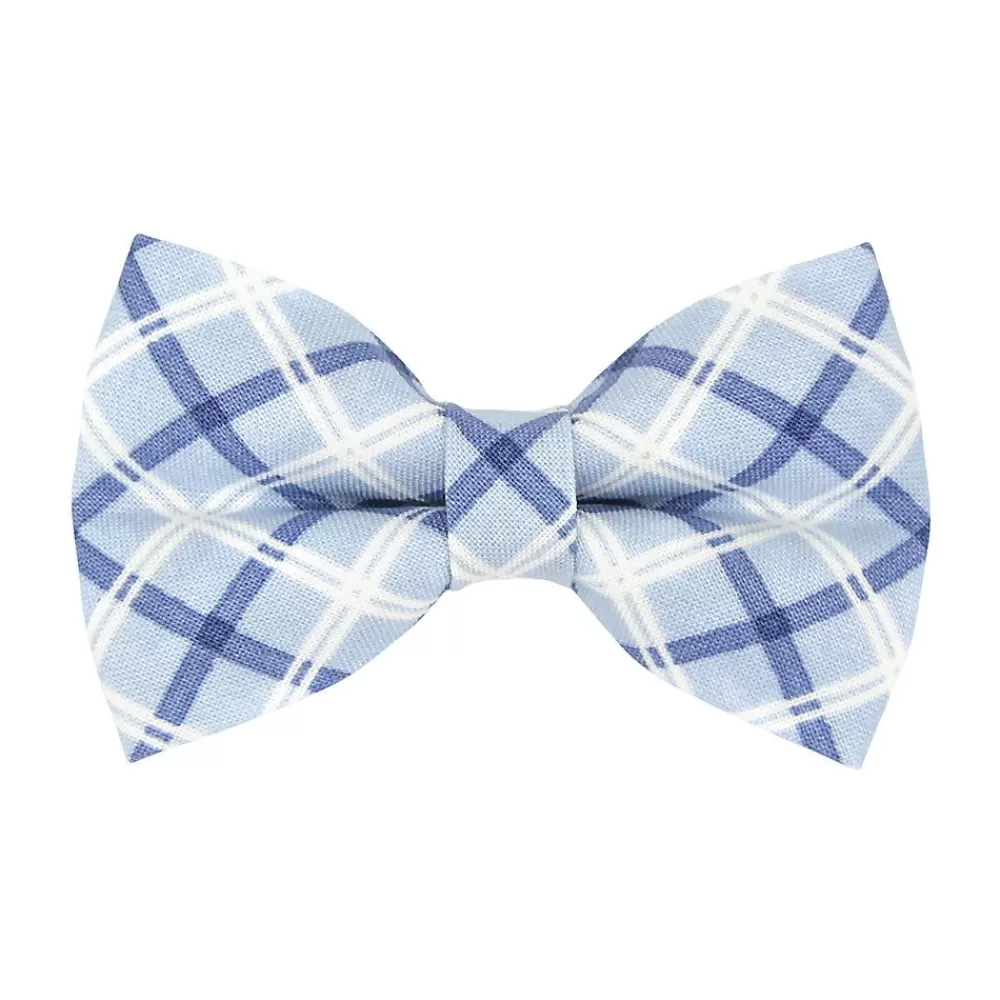 Collars, Harnessess & Leashes<Made By Cleo ® Skye Blue Plaid Cat Bow Tie