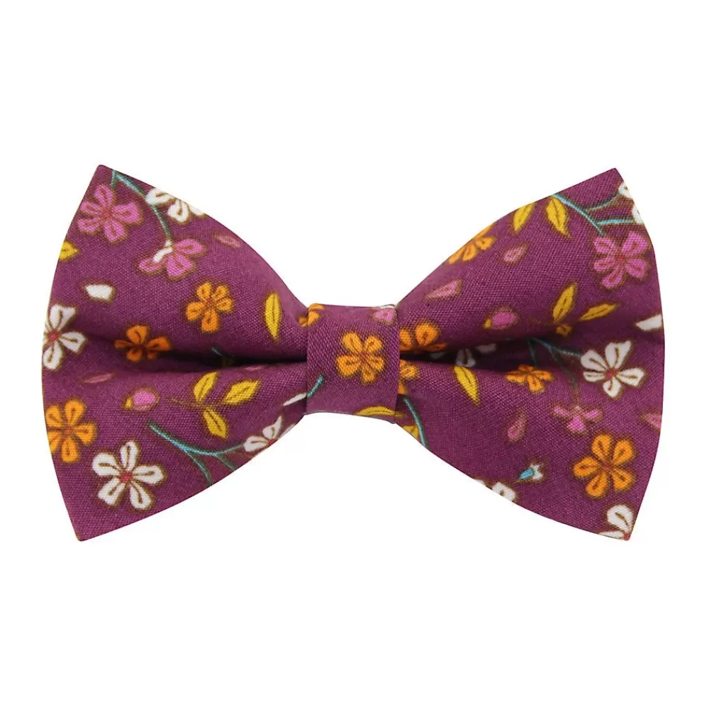 Clothing & Accessories<Made By Cleo ® Spiced Plum Floral Cat Bow Tie