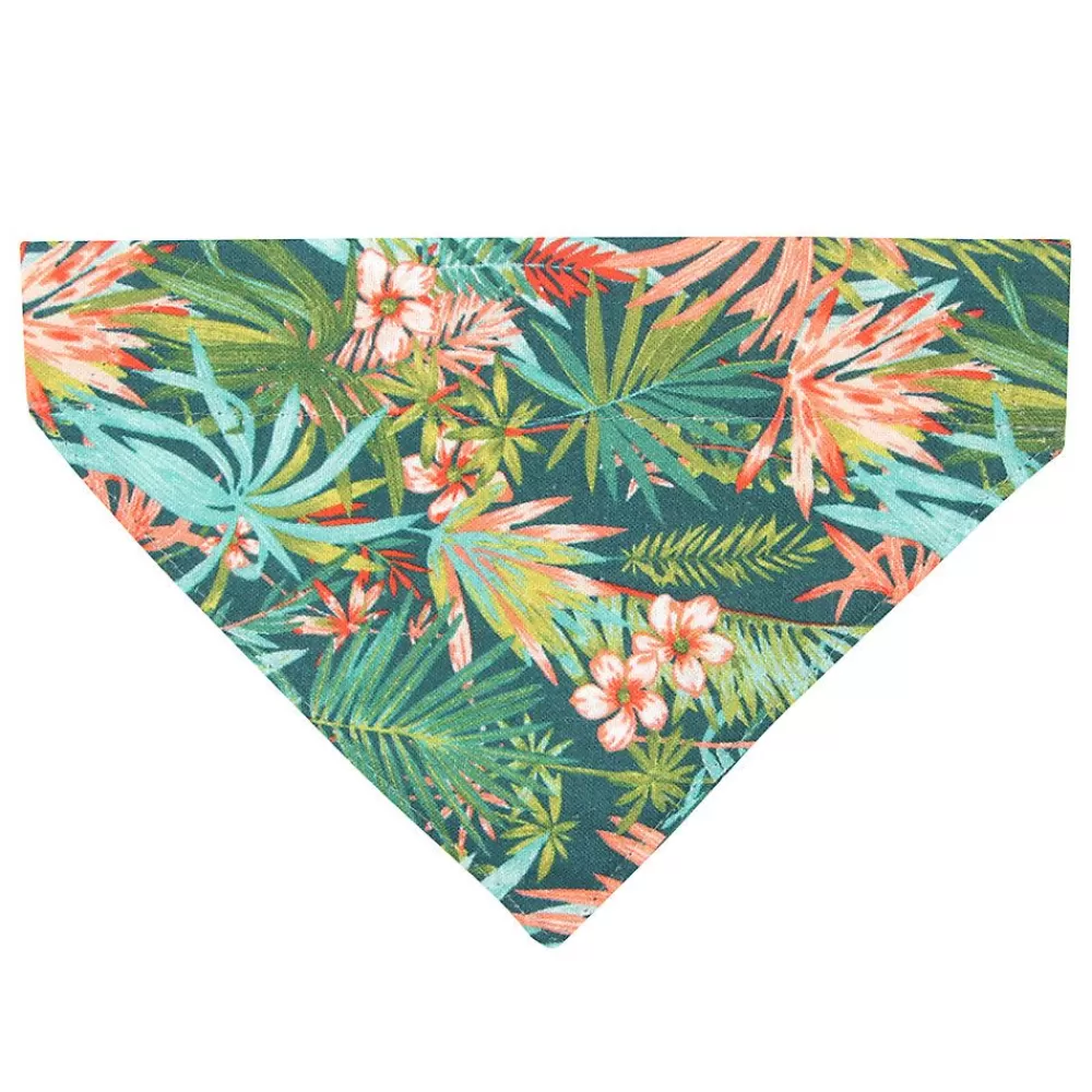 Clothing & Accessories<Made By Cleo ® Tropicalia Palm Leaves Slide-On Cat Bandana