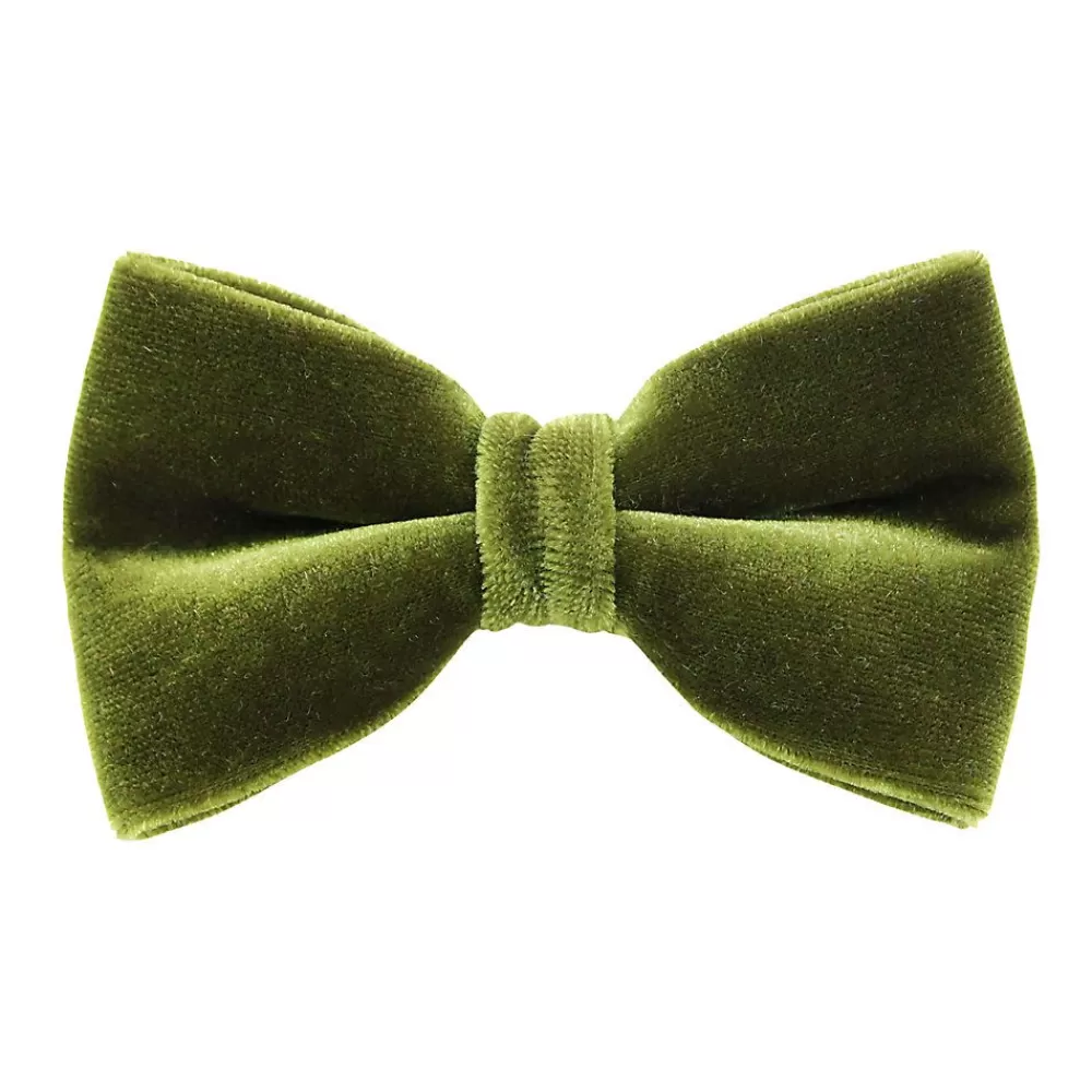 Clothing & Accessories<Made By Cleo ® Velvet Leaf Green Cat Bow Tie