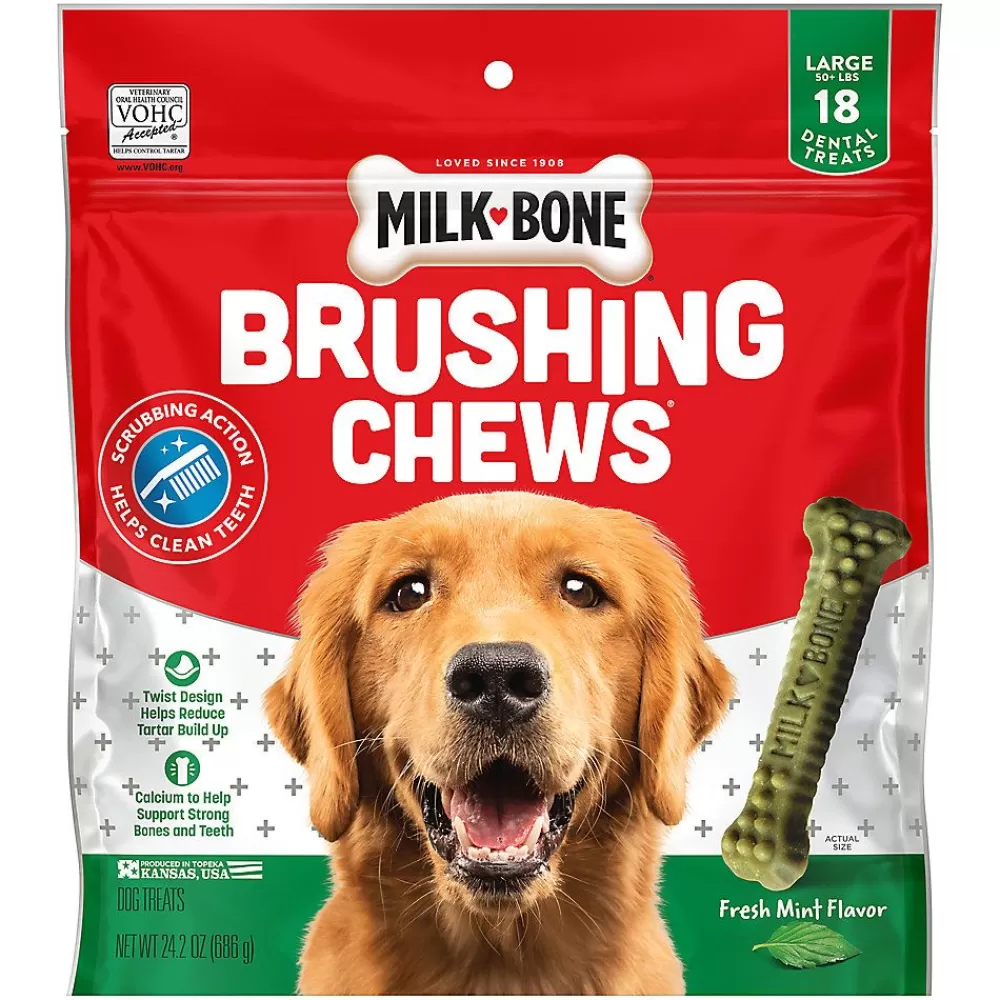 Health & Wellness<Milk-Bone Brushing Chews Large All Life Stage Dog Treat - Fresh
