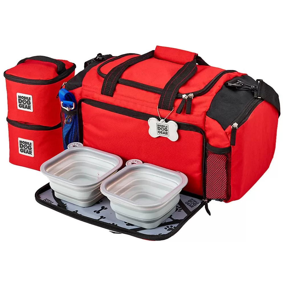 Airline Travel<Mobile Dog Gear Ultimate Week Away Dog Duffle Red
