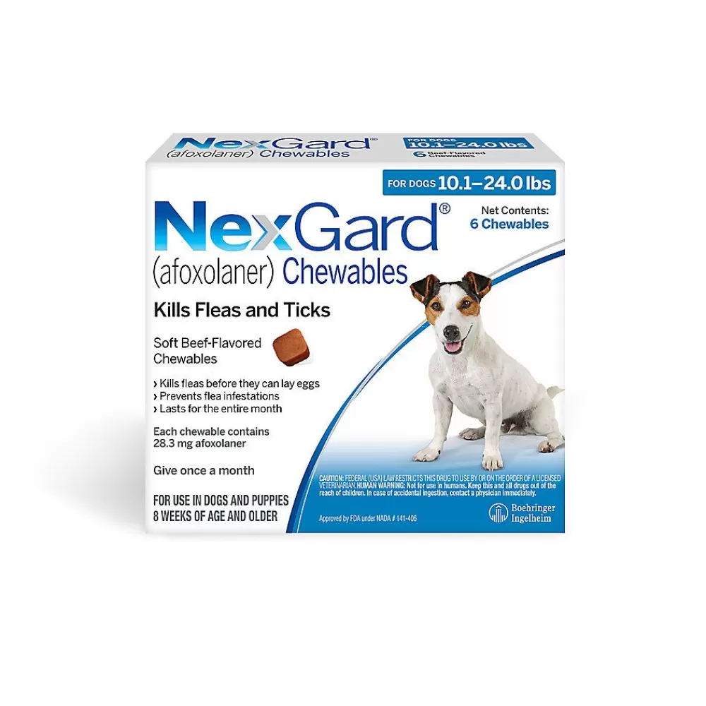 Flea & Tick<NexGard Chewable Tablets For Dogs 10.1-24 Lbs