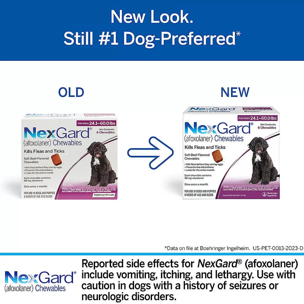 Flea & Tick<NexGard Chewable Tablets For Dogs 24.1 - 60.0 Lbs