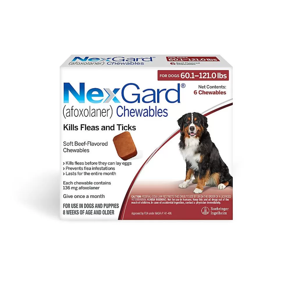 Flea & Tick<NexGard Chewable Tablets For Dogs 60.1-121 Lbs