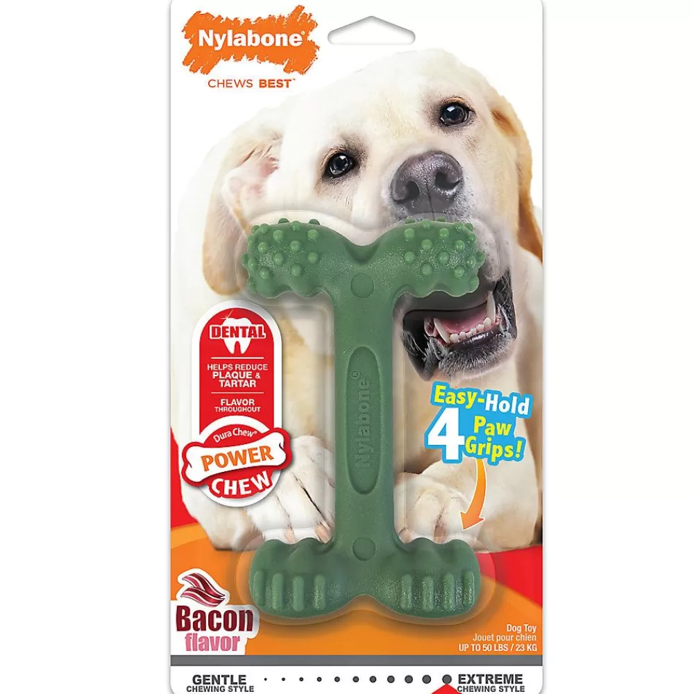 Toys<Nylabone ® Durachew® Power Chew Easy-Hold Dental Chew Dog Toy - Bacon Flavor