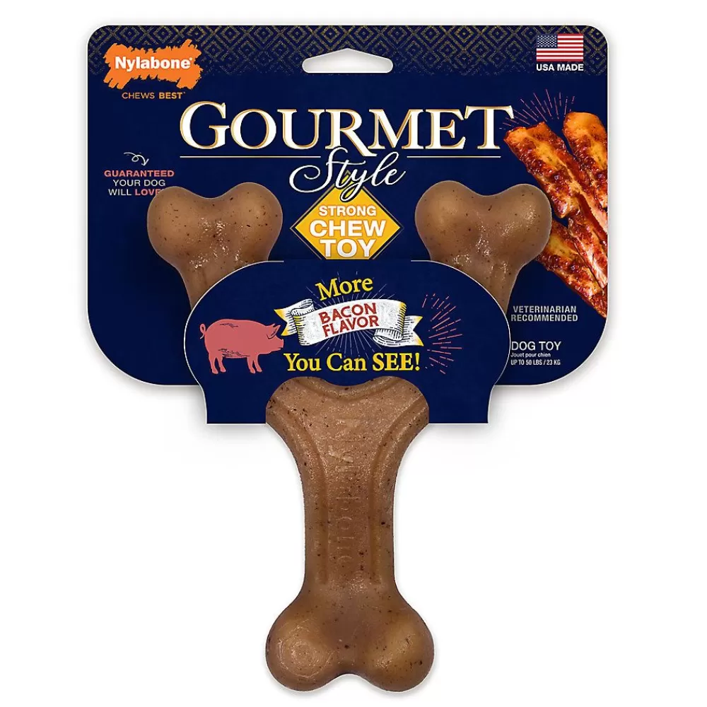 Toys<Nylabone ® Gourmet Wishbone Chew Dog Toy - Bacon