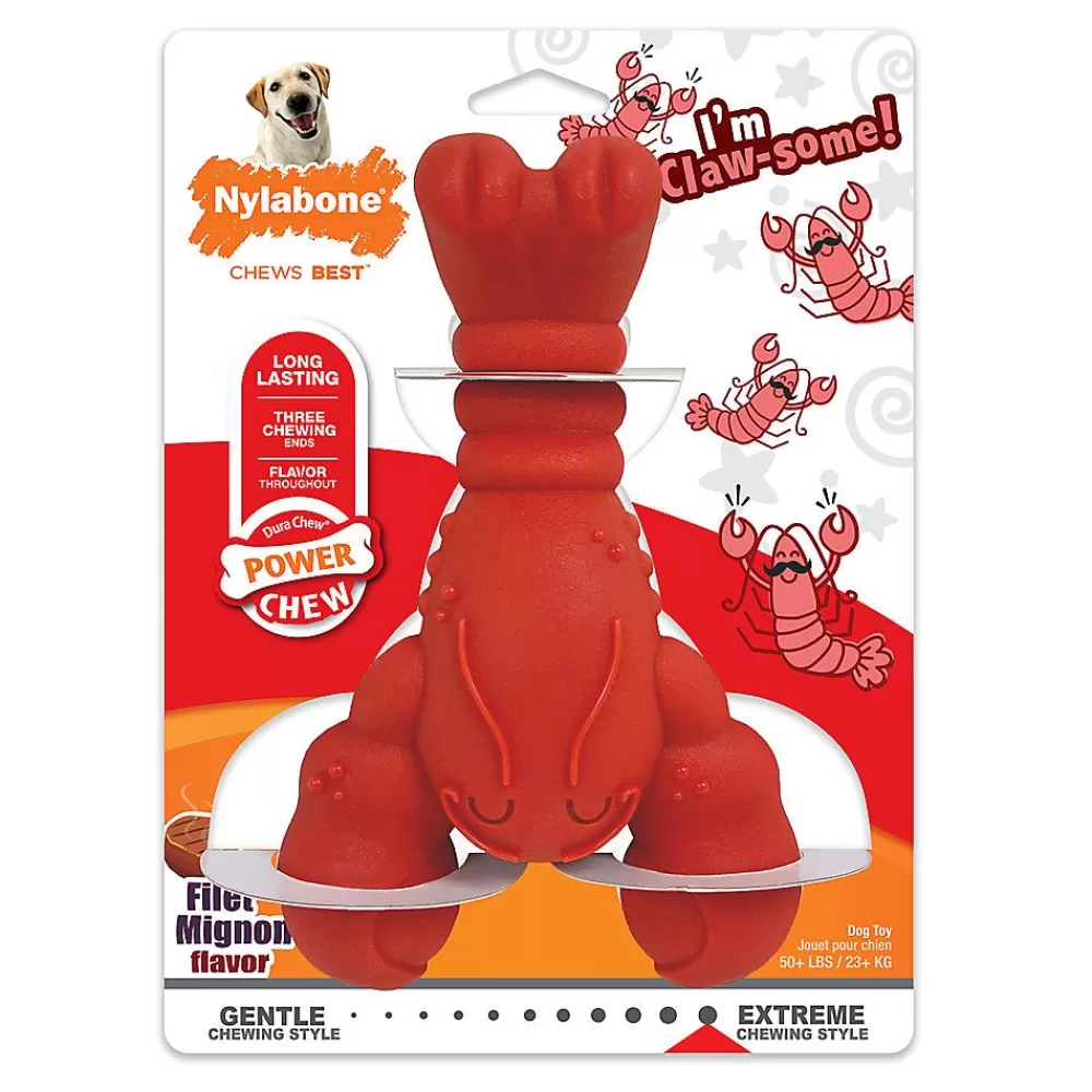 Toys<Nylabone ® Power Chew Lobster "I'M Claw-Some!" Dog Toy - Filet Mignon Flavor