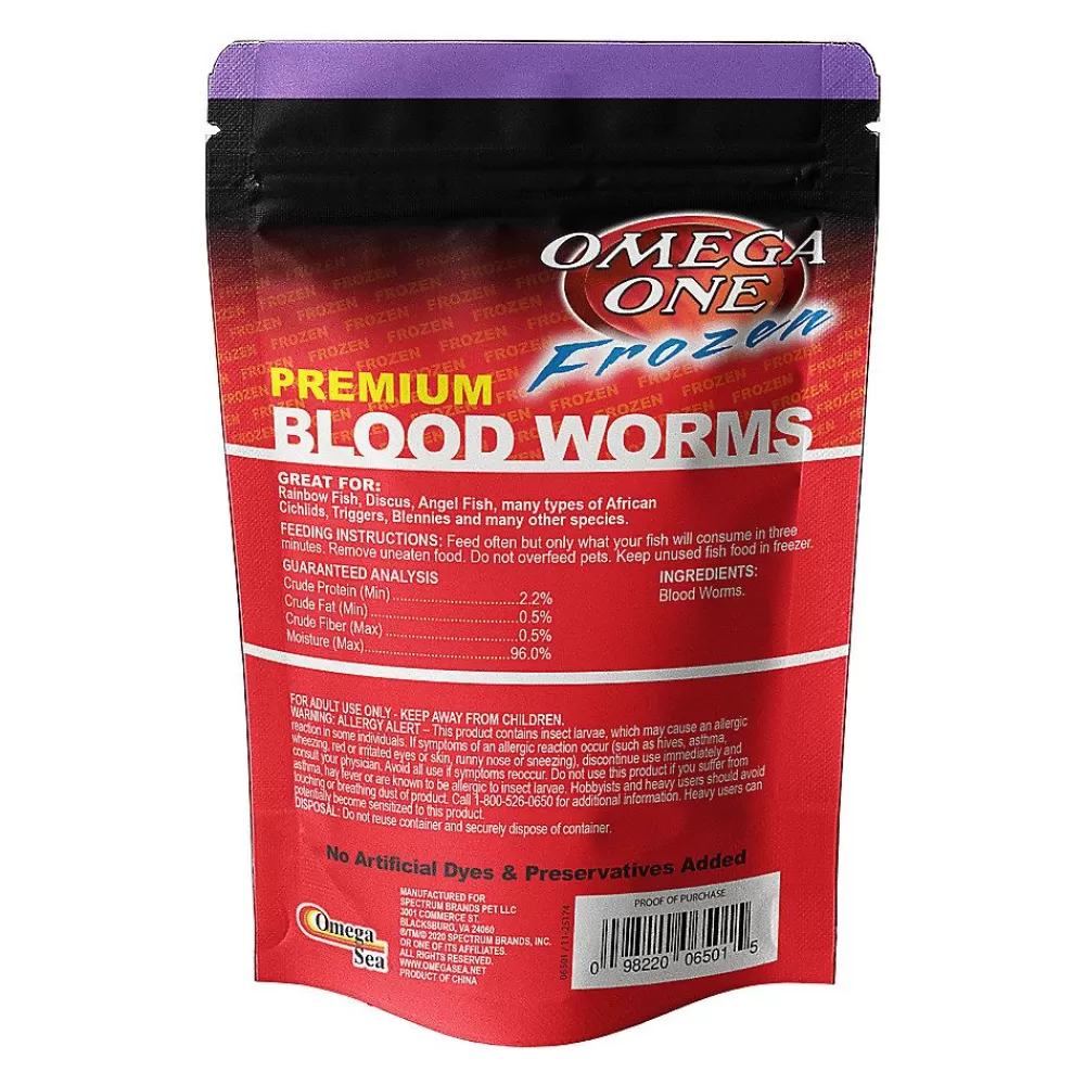 Food<Omega One Frozen Blood Worms Fish Food
