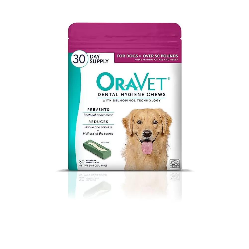 Dental Treats<OraVet Dental Hygiene Chews For Large Dogs Over 50 Lbs