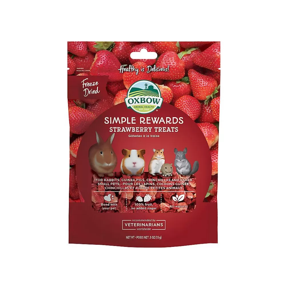 Treats<Oxbow Simple Rewards Freeze Dried Small Pet Treats - Strawberry