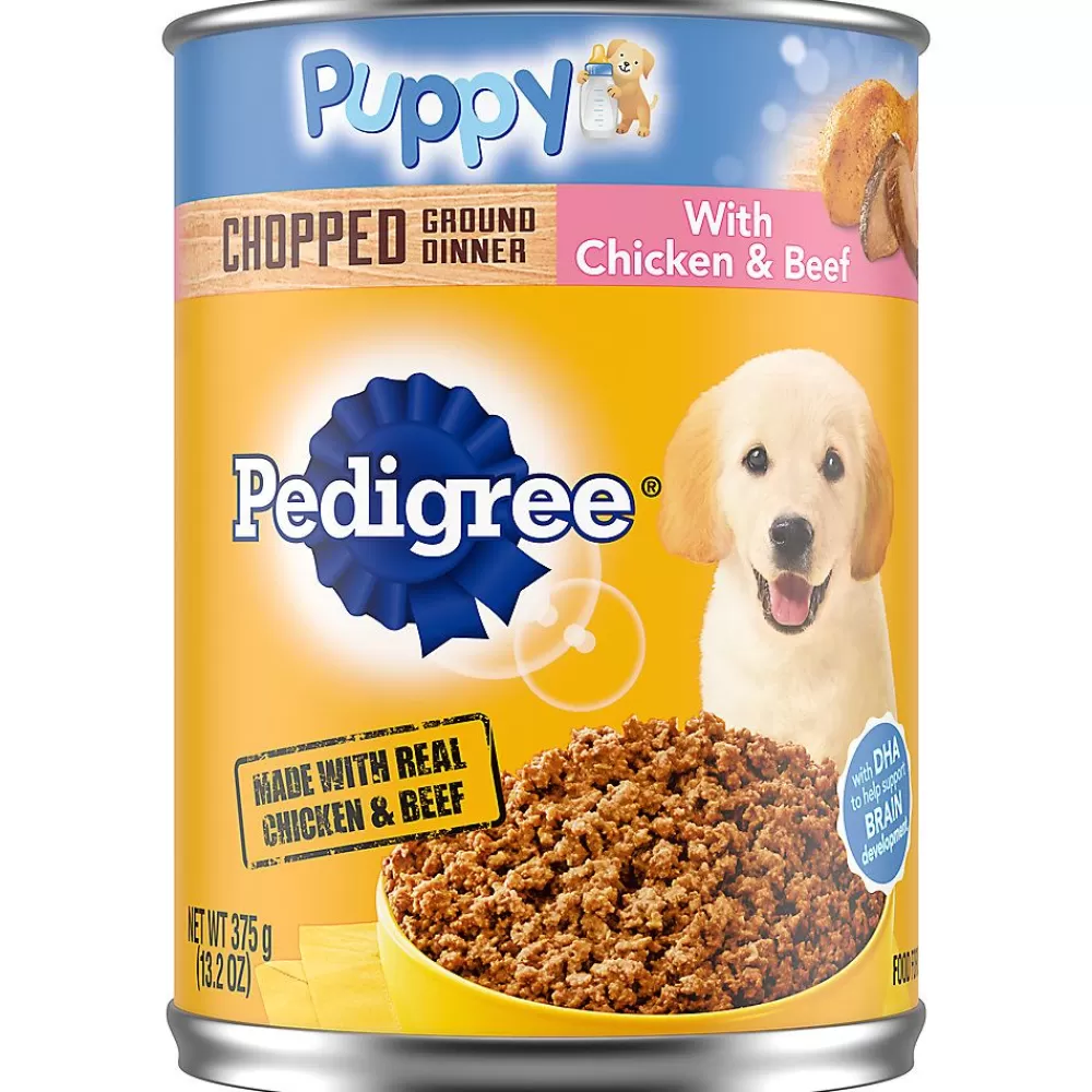 Puppy Food<Pedigree ® Chopped Ground Dinner Puppy Wet Dog Food - Heathy Brain Development , 13.2 Oz.